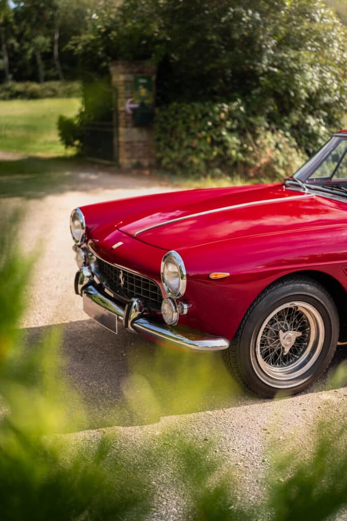 Célia Huart Ferrari 250 GTE red