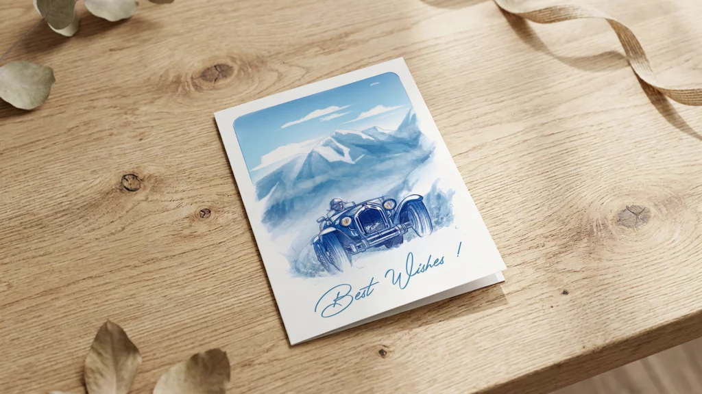 Carte de vœux Alfa Romeo 8C 2300 Célia Huart